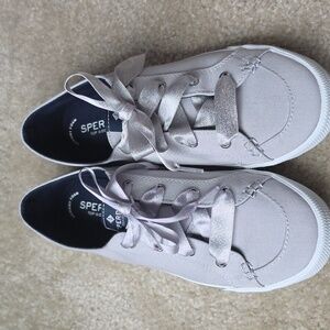 Sperry Women's Metallic Silver Sneakers